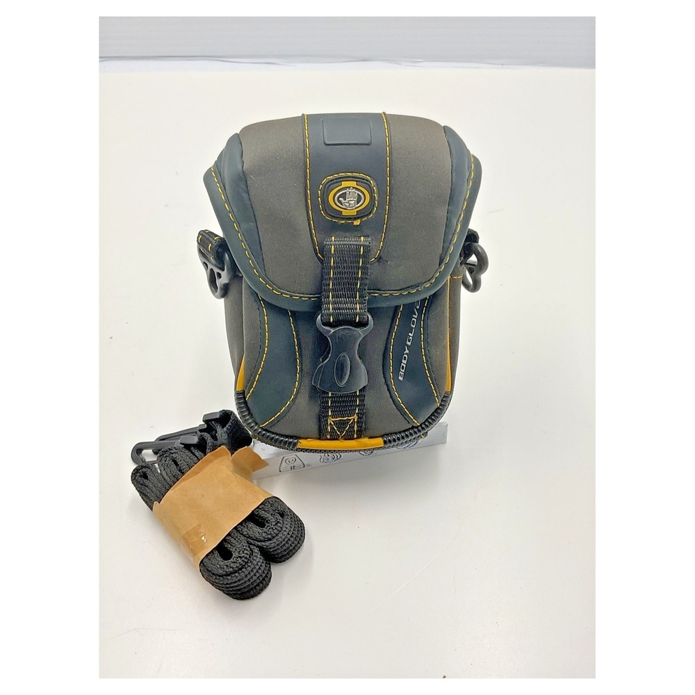 Body Glove Camera Case Padded Neoprene Black Yellow Strap‎